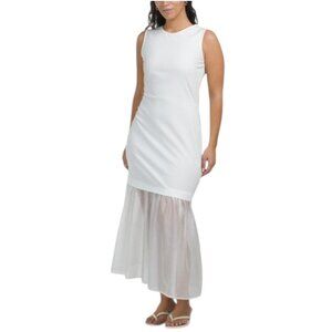 ARTE81 Made In Italy Sleeveless Jersey Low Waist Maxi Dress